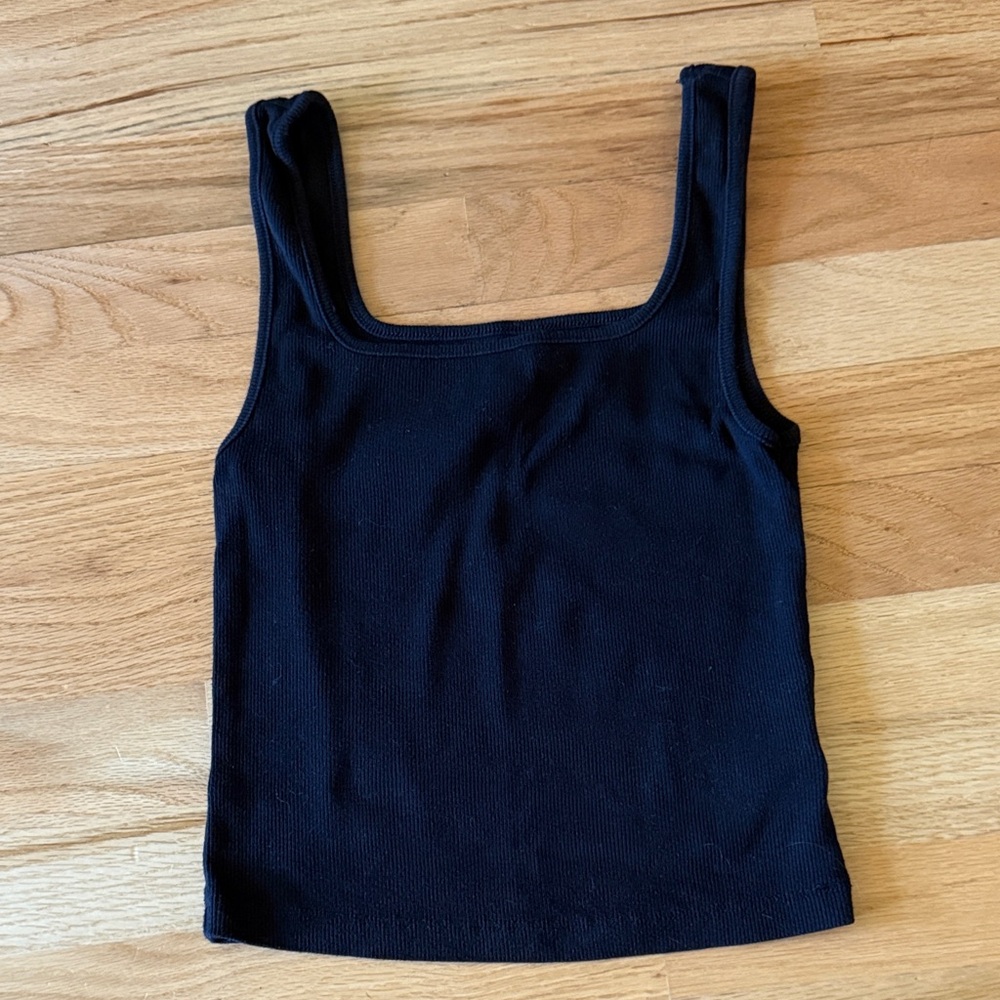 Old Navy Black Ribbed Tank Top